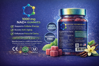 NADify NAD+ Gummies — 1000mg Nicotinamide Adenine Dinucleotide Supplement